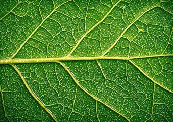 Obraz premium Green leaf background. Close-up of green leaf texture background. Natural background for design