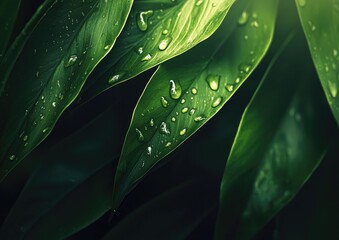Green leaf background. Close-up of green leaf texture background. Natural background for design