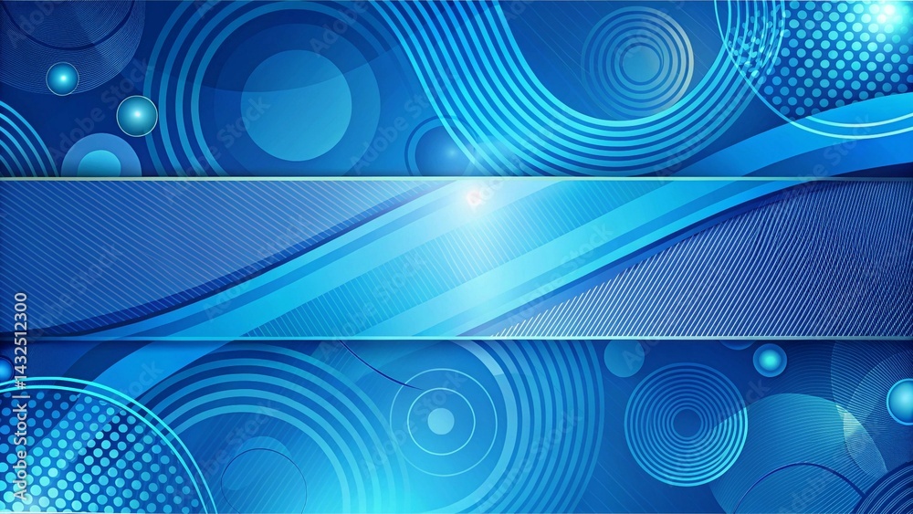Fototapete Modern blue banner background with type space Vector abstract graphic design banner pattern background