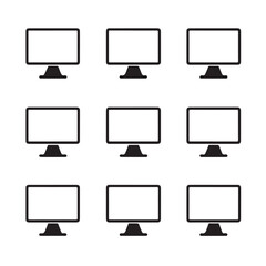computer icon set silhouette