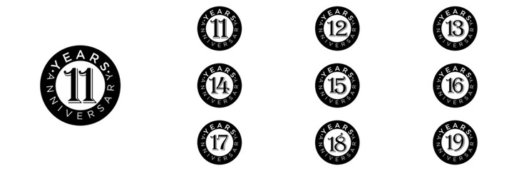 collection numbers Anniversary logo