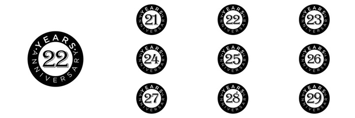 collection numbers Anniversary logo