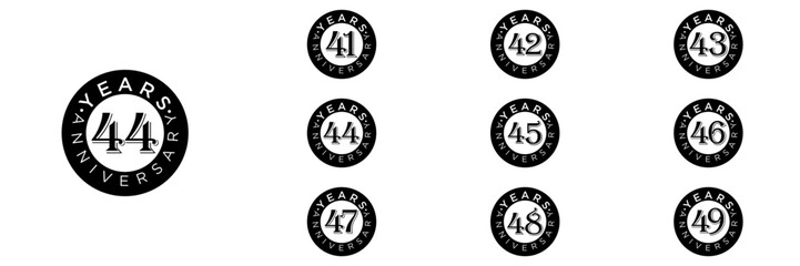 collection numbers Anniversary logo