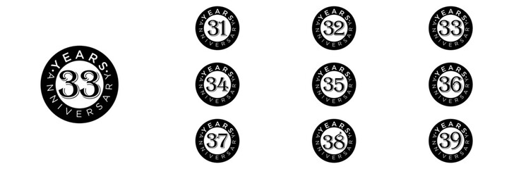 collection numbers Anniversary logo