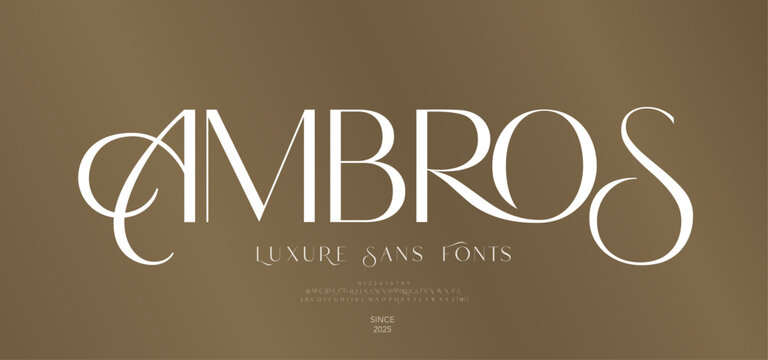 Luxury Elegant Modern beauty font alphabet logo. Typography beautiful minimal elegant sans fonts fashion wedding vintage retro logos. vector illustration