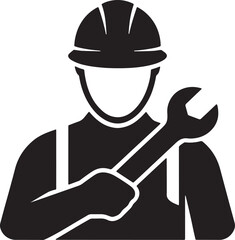 worker silhouette  vector design