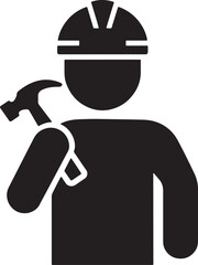 worker silhouette  vector design