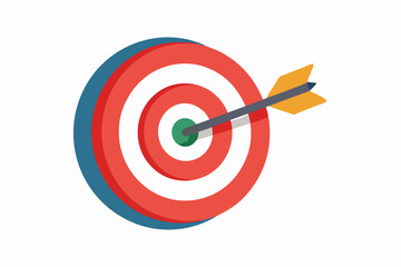 Target With Arrow In Bullseye Business Success a vector illustration