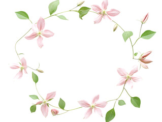  Colorful Clematis Flowers in Garden Setting