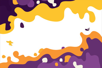 Abstract Liquid Shapes Background Vibrant Orange, Purple, and White Modern Design for Website Banners, Social Media Posts, and Presentations