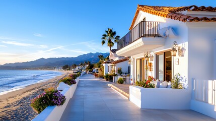 Coastal villas by the sea california daytime