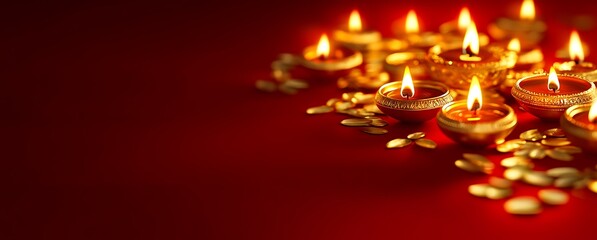 Happy Diwali background, festival celebration design for greeting card, banner, poster, flyer, social media, vector illustration