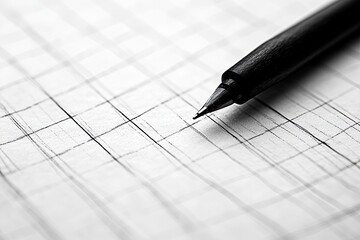 a hand-drawn black grid on white paper