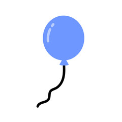 simple blue ballon illustration