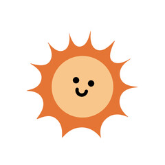 cute smiling sun illustration