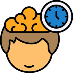 Time Human Mind Filled Icon