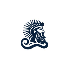 Poseidon god logo