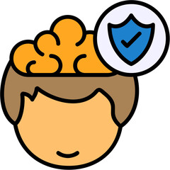 Protection Human Mind Filled Icon