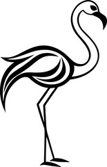 flamingo silhouette vector