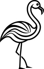 vector illustration of a flamingo