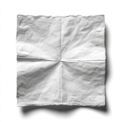 Obraz premium Folded crumpled paper sheet texture on white background