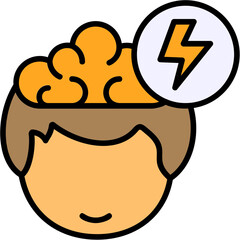 Brainstorm Human Mind Filled Icon