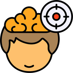 Target Human Mind Filled Icon