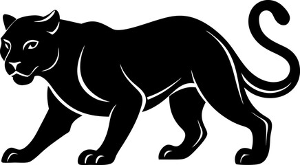 vector illustration of a black panther
