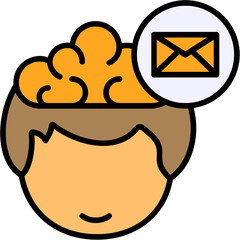 Mail Human Mind Filled Icon