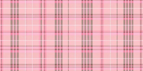Seamless cute pink plaid vector pattern Ideal for Valentine's Day designs and fabric prints, day, art