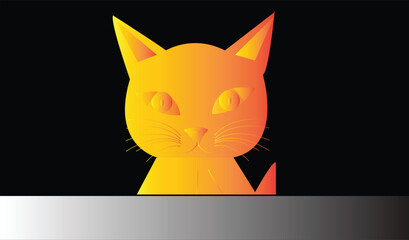 Cat emoji icon vector image.
