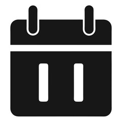 Obraz premium event planner silhouette icon isolated on white