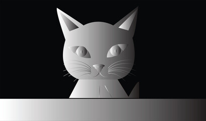 Cat emoji icon vector image.
