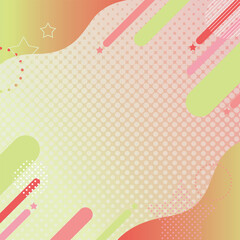 Twinkle Geometric Pattern Background Web Graphic Seamless Frame Shape Wave Gradient Red Lime Green / きらめき幾何学模様 背景 素材 シームレス フレーム シェイプ ウェーブ グラデーション  赤 黄緑