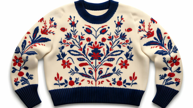 Christman's ugly sweater Isolated on a white background, the new year