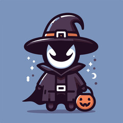 vector image of people wearing halloween costumes