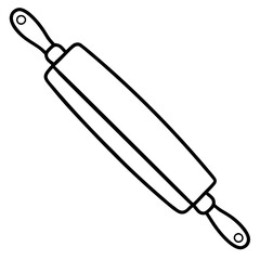 Rolling Pin Icon Clean Vector Line Art