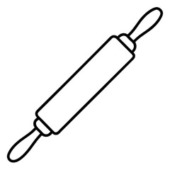 Rolling Pin Icon Clean Vector Line Art