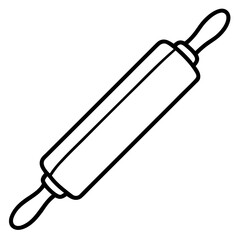 Rolling Pin Icon Clean Vector Line Art