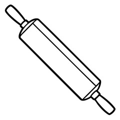 Rolling Pin Icon Clean Vector Line Art