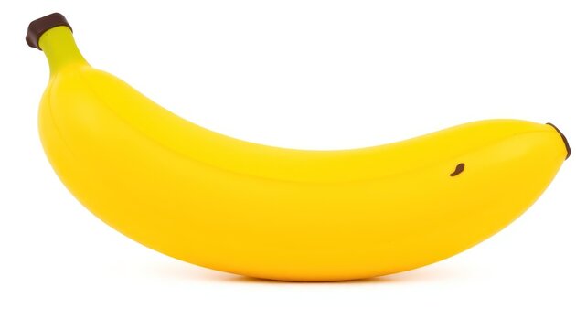 Single banana on white background (1)
