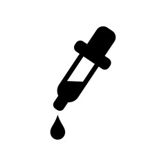 Dropper icon for dispensing and measuring liquids