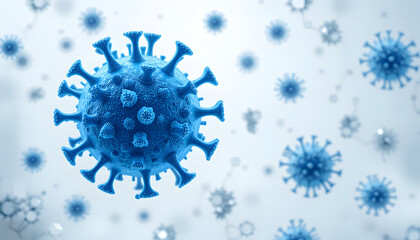 blue virus cell