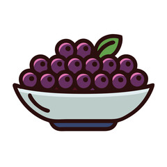 Bowl of Blueberries, a Fresh, Healthy Fruity Treat