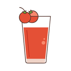 Bloody Mary Illustration: Classic Cocktail with Tomato Garnish