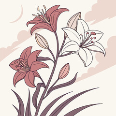 Floral seamless pattern . Summer Meadow With Butterflies Flowers wall background with amazing red,orange,pink,purple,green and white chrysanthemum flowers ,Wedding decoration, hand made Beautiful flow