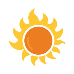 Cartoon Sun Graphic Design on Black Background Illustration