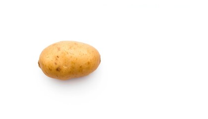 Single potato on white background (5)