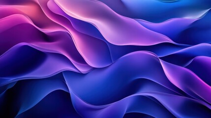 Obraz premium Abstract, flowing forms in shades of blue, purple, and pink create a soft, vibrant background