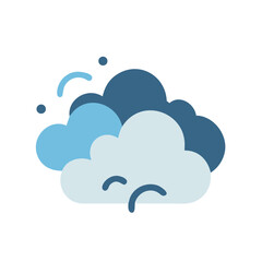 Blue cloud illustration on a black background vector